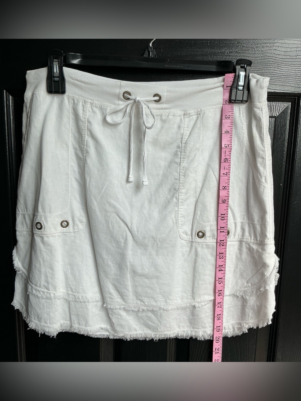 White Asymmetrical Drawstring Skirt - Unbranded - Picture 3 of 7